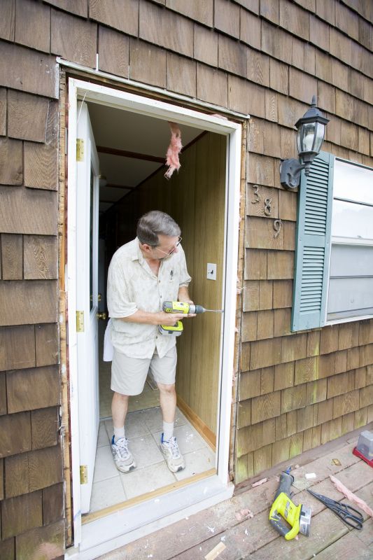 Contractor Working on Door Frame